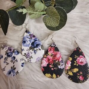 Floral Earrings 2 PAIRS